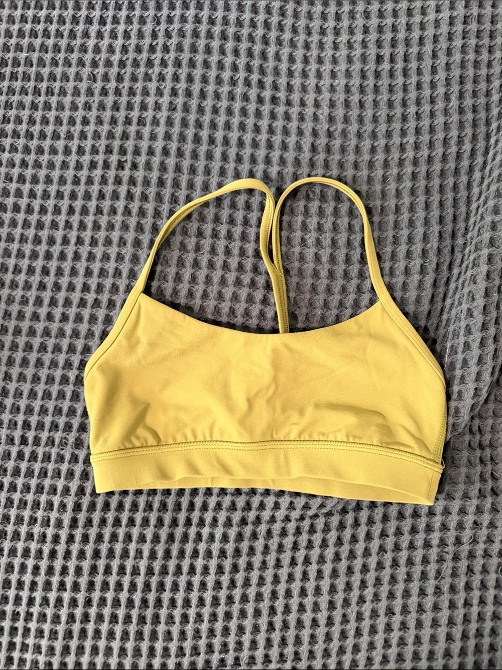 lululemon athletica Yellow Strappy Light Support Sports Bra